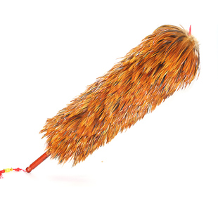 手工真鸡毛老式掸子除尘扫灰加厚密不掉毛家用汽车可伸缩清洁神器