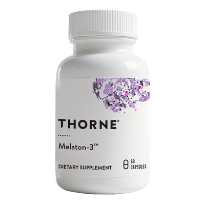 Thorne悦恩褪黑素安瓶胶囊3mg睡眠片60粒美国原装进口SF788