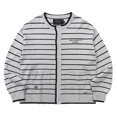 rmtcrw条纹针织口袋开衫