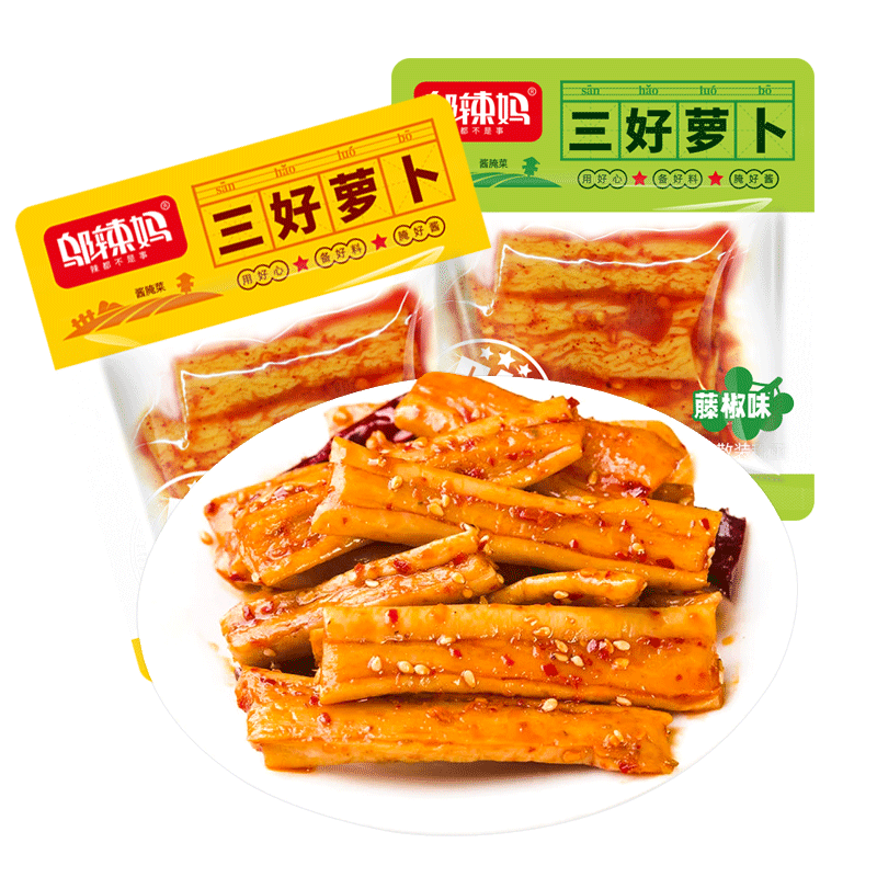 邬辣妈三好萝卜香辣响脆酱菜泡菜萝卜条零食下饭咸菜湖南特产