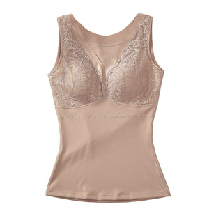 香籁上半身美体塑身衣秋季薄收腹文胸背心一体内衣女显瘦打底保暖