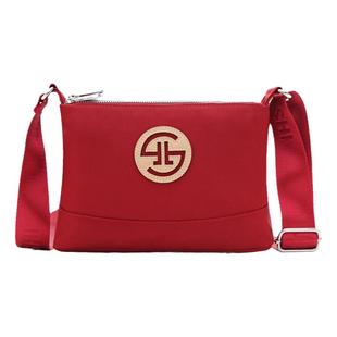 三层随身包斜挎包女冬帆布单肩包2024年新款时尚牛津布斜挂包简约