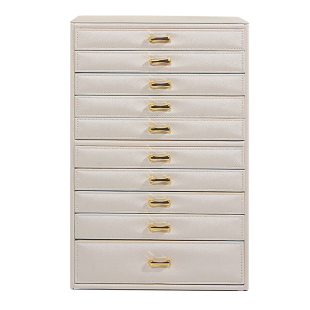 高档大容量首饰盒抽屉式公主木质珠宝箱珠宝盒首饰品收纳盒礼物女