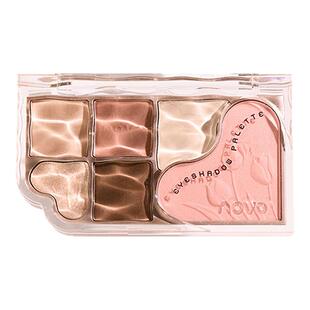 NOVO梦幻星沙六色综合眼影盘 一盘多用哑光细闪眼影彩妆