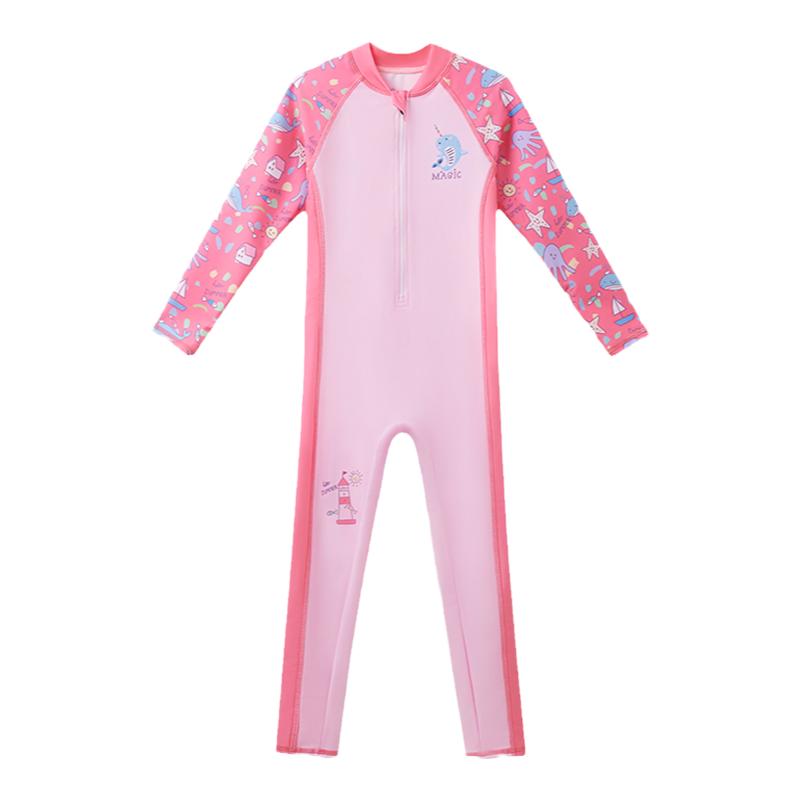 361儿童泳衣女童长袖长裤2025新款中大童夏季防晒潜水服女孩泳衣
