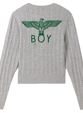 【斯莱学院】BOYLONDON针织柔软开衫外套修身女春秋毛衣W64908