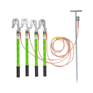 0.4KV低压接地线软铜线高压接地线户外挂钩式双舌接地棒保检测