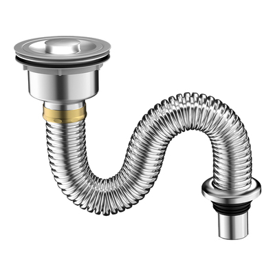 【304不锈钢】厨房洗菜盆下水管