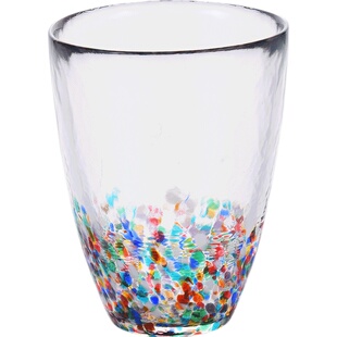 日本进口aderia石塚硝子玻璃水杯津轻手工个性彩色水晶威士忌酒杯