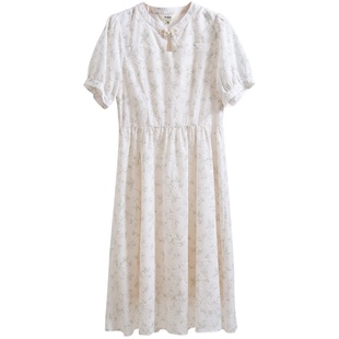 紫璐莱清雅佳人~国风改良中长款新中式提花刺绣旗袍连衣裙女夏108