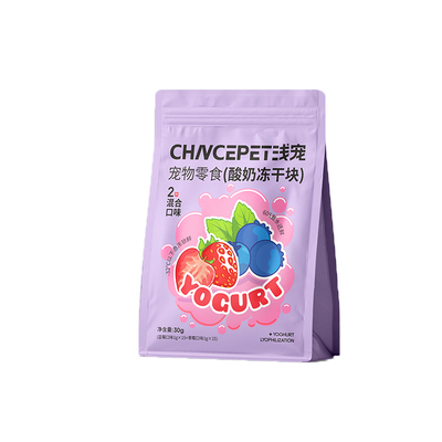 浅宠莓乳小方砖酸奶块冻干乳酸蓝莓草莓混合口味宠物零食营养美味