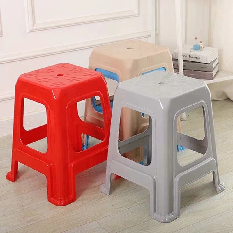 加厚塑料凳子熟胶家用板凳客厅凳子高简约成人方凳塑胶塑胶凳餐椅