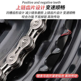 乐百客山地自行车牙盘方孔齿轮盘铝合金链盘中轴套装 曲柄护盘配件