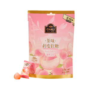 CHALI茶里茶味剥皮软糖蜜桃乌龙金桔柠檬味夹心软糖休闲零食糖果