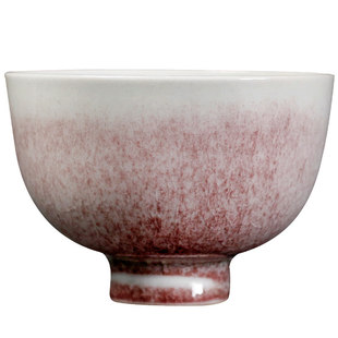 窑变裂纹主人杯柴烧品茗杯景德镇陶瓷纯手工色釉中式茶杯茶具礼盒