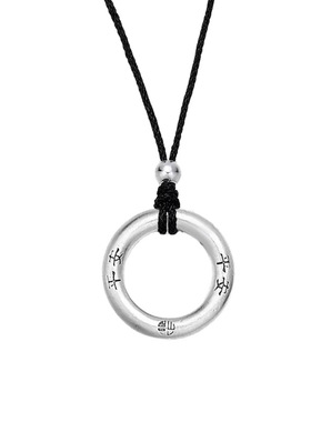 999足银平安扣吊坠编绳可调节