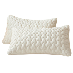 红豆防头油枕套单个防口水隔脏棉花枕头套一对装枕芯内胆套防汗液