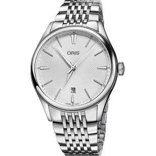 【限时钜惠】ORIS豪利时瑞士文化系列日历银盘钢带自动机械男表