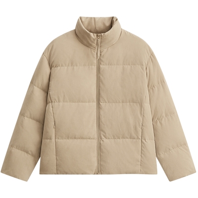 MODE COMMUTER| MC抗皱绒感柔软亲肤亚光宽绗缝立领短款羽绒服