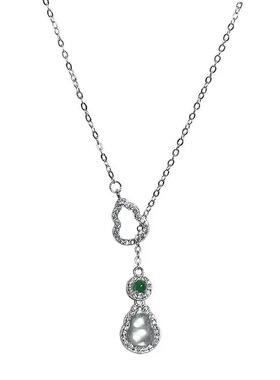 水沫玉S925银女新中式项链