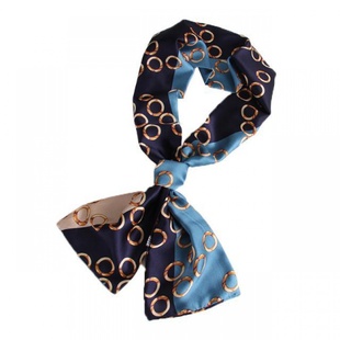 细窄长条丝巾女春秋季双面格子小领巾围巾方巾礼品随手礼促销品