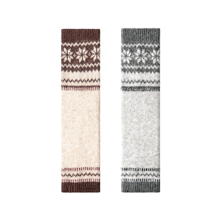 派米费尔岛袜套女复古美拉德加配厚雪地靴腿套甜辣保暖羊毛堆堆袜