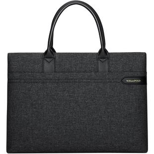 英皇保罗手提公文包男款耐磨帆布通勤文件夹包休闲电脑包礼品定制