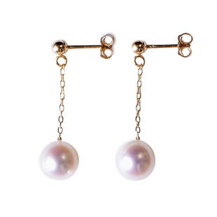 JOMEE珍珠手作 宋慧乔同款14K包金4-5-6mm淡水珍珠耳坠送女友礼物