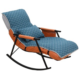 套式秋冬季躺椅垫子摇椅藤椅坐垫靠垫一体加厚折叠椅子懒人椅垫