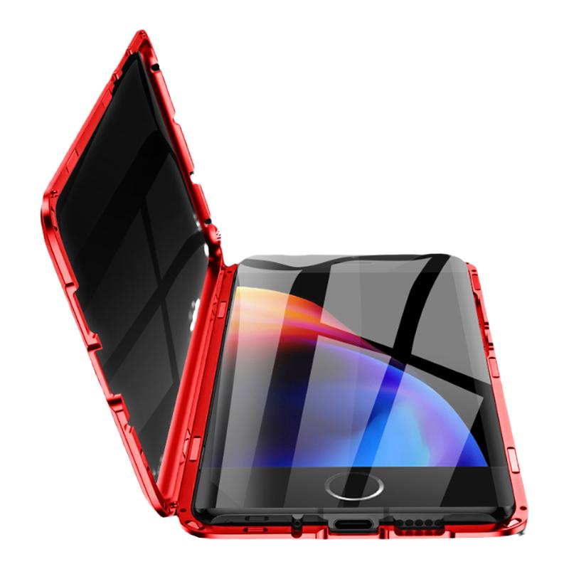 适用iPhone15手机壳苹果16pro磁吸双面玻璃12/11防窥i7plus全包13mini防摔14promax创意高
