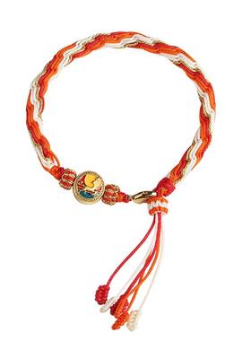 龙结通用银+线材国风敦煌色手绳