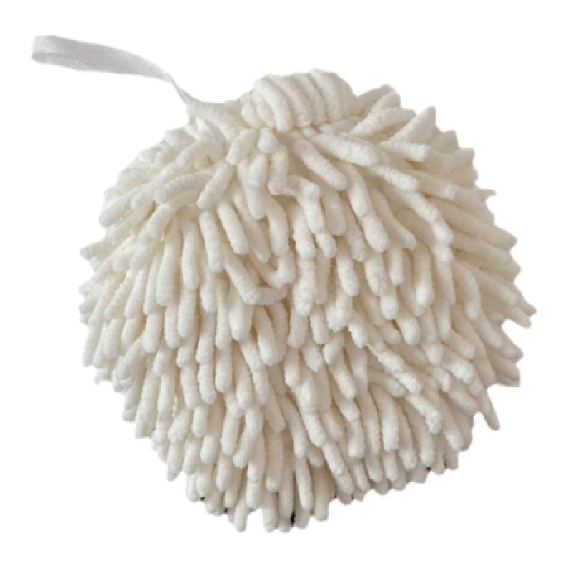 软fu毛毛球~居家好物雪尼尔长毛擦手球 吸水柔软可挂式擦手巾ins