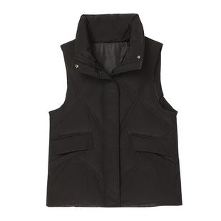 羽绒马甲女款韩版宽松2025新款秋冬白色加厚羽绒背心外穿时尚立领