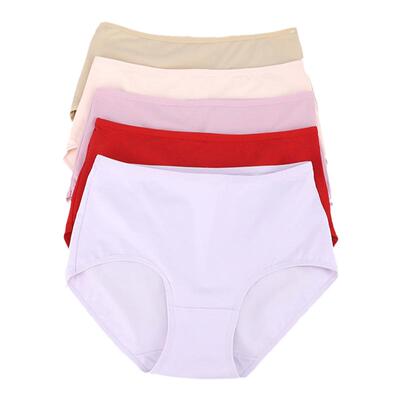 100-170斤女士莫代尔棉内裤舒适大码高腰妈妈三角本命年大红色