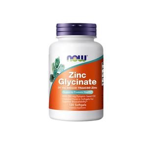 【自营】NOW诺奥男性补锌甘氨酸锌zinc助力男士精子活力质量胶囊