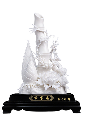 素茗中国白《节节高》客厅摆件