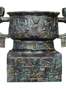 西周早期青铜器檀公簋家居装饰品