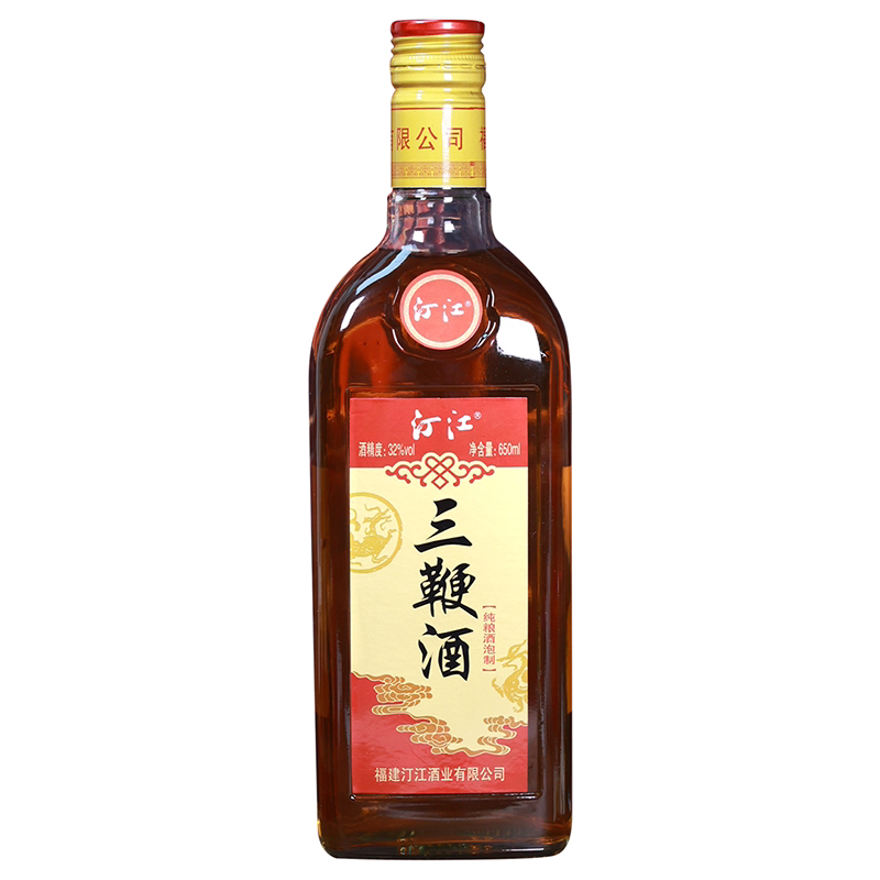 正品汀江三鞭酒32度650ml瓶装多种药食同源原料精华浸提制成露酒 汀江实拍商品图