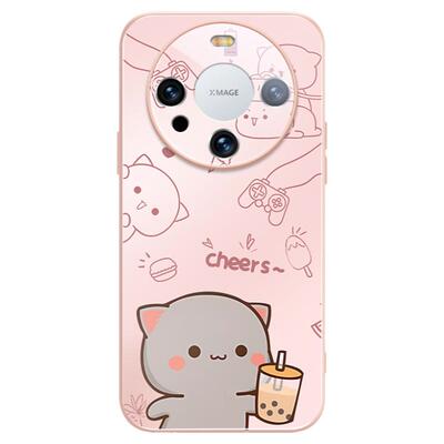 卡通趣味蜜桃猫创意情侣手机壳