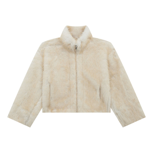 橘子树在哪儿韩系千金穿搭皮毛一体外套女冬季高级感显瘦气质皮草