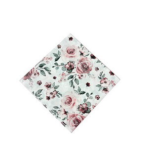 彩色印花餐巾纸红色花朵婚礼纸酒杯花纸派对餐厅奶茶店外卖专用纸