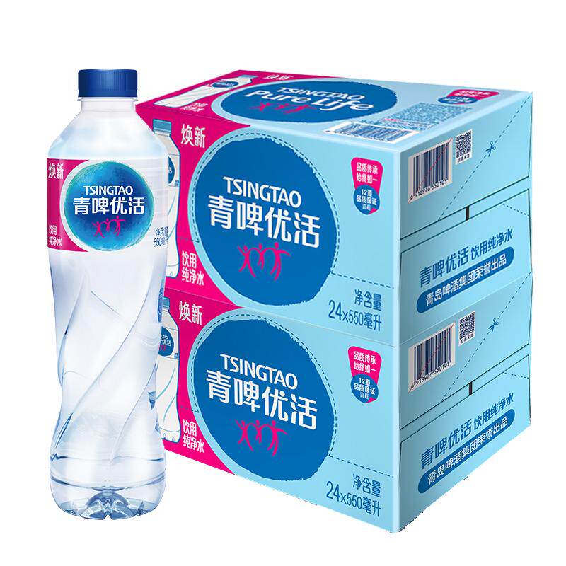 青啤优活整箱装纯净水