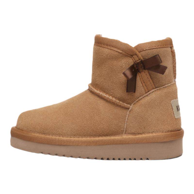 KMMO儿童雪地靴皮毛一体2025冬季新款 童鞋 女童防水保暖短靴防滑