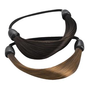 隐形假发真发全真人女发圈皮筋低扎丸子头马尾头绳皮套成人绑发绳