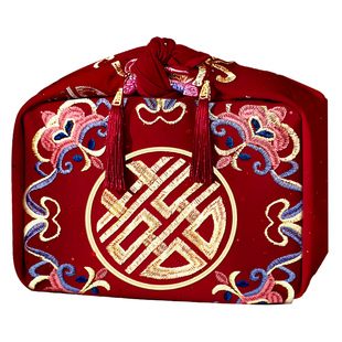 结婚礼包袱皮新娘备婚聚宝盆盖布女方陪嫁喜盆包裹皮婚庆用品大全