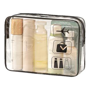 旅行洗漱收纳包多功能出差浴室干湿分离大开口透明可视防尘收纳包