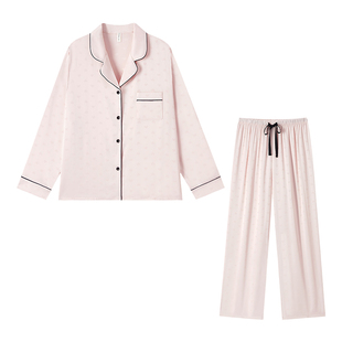 冰丝睡衣女款2026新款秋春高级感长袖夏季女士家居服套装丝绸缎面