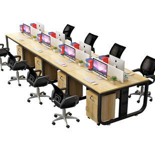 办公桌椅组合员工现代屏风工作位4人6人多人公工司位办公室职员桌