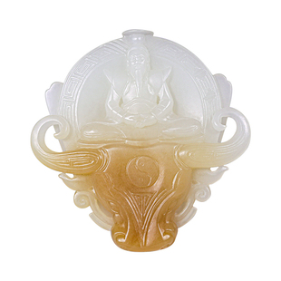 和合玉器和田玉羊脂白玉羊脂玉转乾坤小把件糖白玉大师雕刻吊坠子