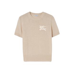 【24期免息】BURBERRY 女装 马术骑士徽标羊毛棉质混纺上衣多色